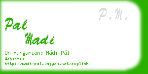 pal madi business card