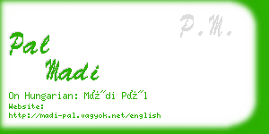 pal madi business card